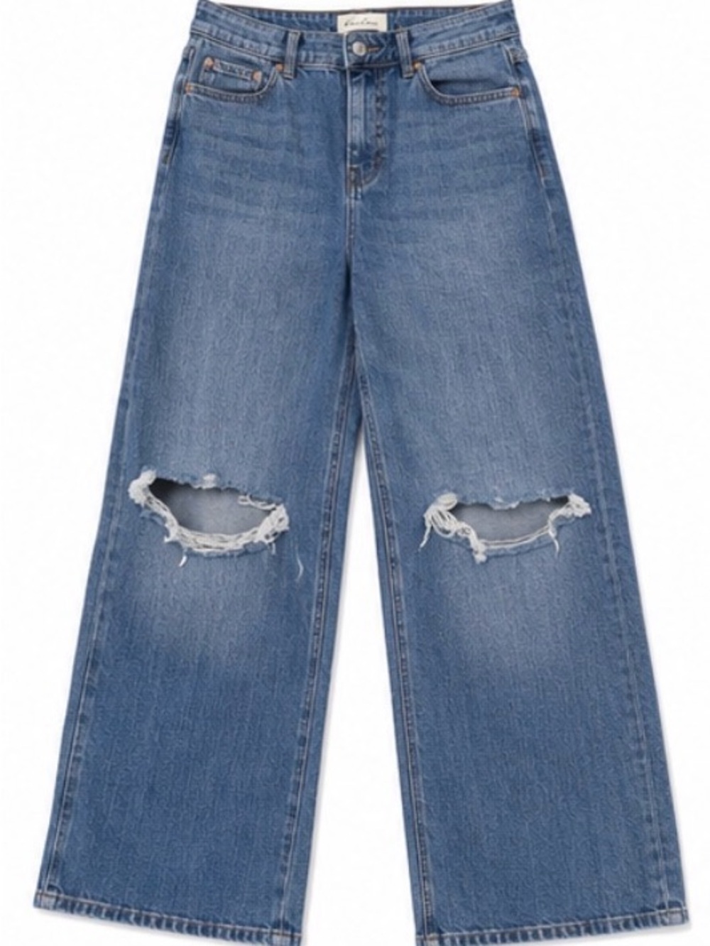 KanCan High-Rise Distressed Wide-Leg Jeans Size 11/29